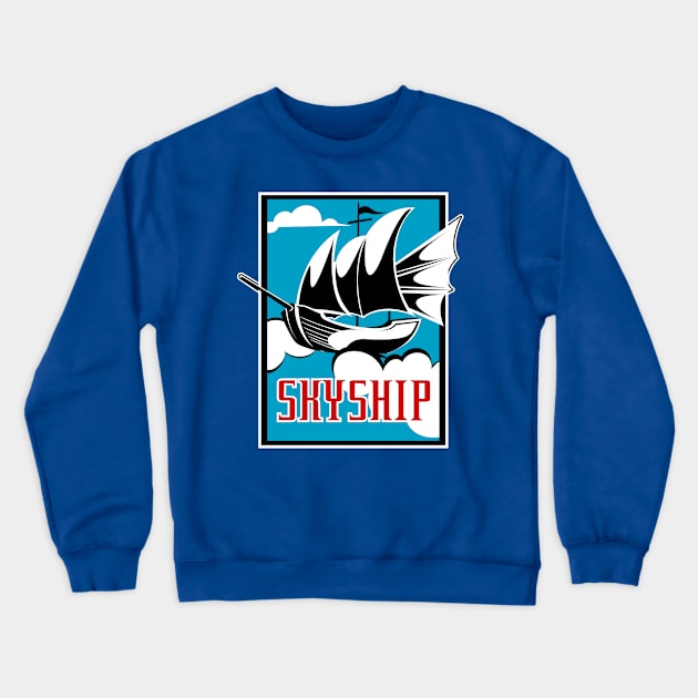 Sky Ship Crewneck Sweatshirt by Toogoo